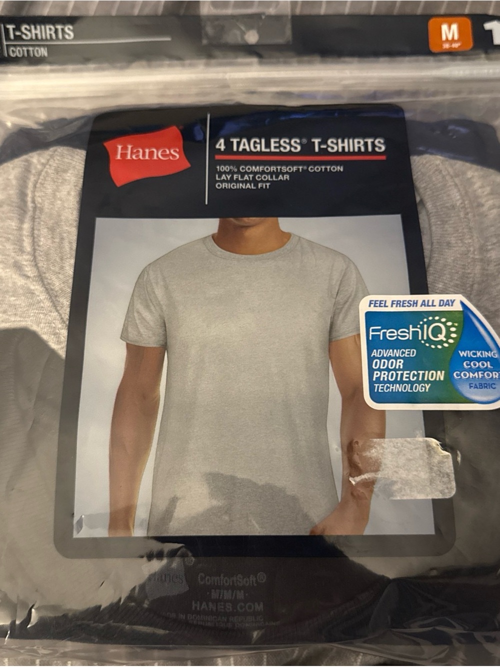 Hanes Men’s Crew Neck T-Shirt - Light Gray (4-Pack)